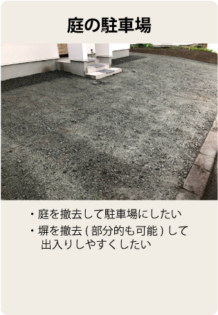 庭の駐車場